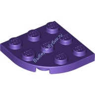 Деталь Лего Пластина Круглая Угол 3 х 3 Цвет Темно-Фиолетовый