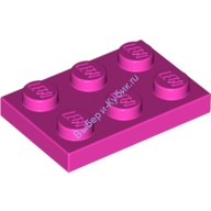 Деталь Лего Пластина 2 х 3 Цвет Темно-Розовый