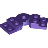 Деталь Лего Пластина 2 x 6 x 2/3 Изогнутая С Отверстием В Центре Цвет Темно-Фиолетовый