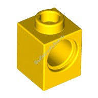 Деталь Лего Техник Кубик 1 х 1 С Отверстием Цвет Желтый