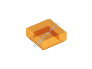 Деталь Лего Плитка 1 х 1 С Желобком Цвет Прозрачно-Оранжевый