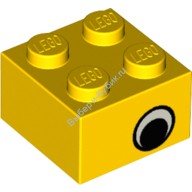 Деталь Лего Кубик С Рисунком 2 х 2 Цвет Желтый