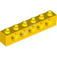 Деталь Лего Техник Кубик 1 х 6 С Отверстиями Цвет Желтый