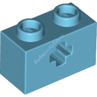 Деталь Лего Техник Кубик 1 х 2 С Отверстием Под Ось Цвет Умеренно-Лазурный