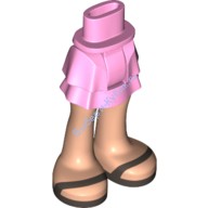 Деталь Лего Мини Долл Ноги С Рисунком Цвет Ярко-Розовый
