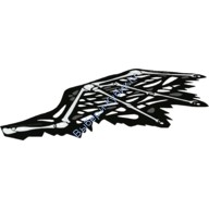 Деталь Лего Тканевое Крыло Дракона С Черными Потрепанностями Правое Цвет Белый