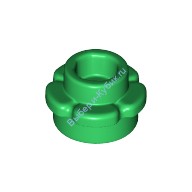 Деталь Лего Пластина Круглая 1 х 1 С Лепестками (5 Лепестков) Цвет Зеленый