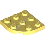 Деталь Лего Пластина Круглая Угол 3 х 3 Цвет Ярко-Светло-Желтый
