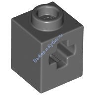 Деталь Лего Техник Кубик 1 х 1 С Отверстием Под Ось Цвет Темно-Серый
