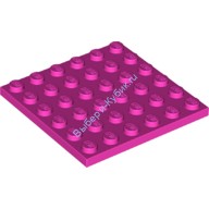 Деталь Лего Пластина 6 х 6 Цвет Темно-Розовый