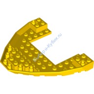 Деталь Лего Изогнутый Кубик Лодка 10 х 12 х 1 Открытый Цвет Желтый