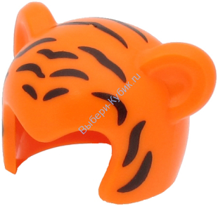 Деталь Лего Шлем Тигр Цвет Оранжевый
