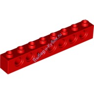Деталь Лего Техник Кубик 1 х 8 С Отверстиями Цвет Красный