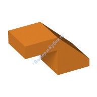 Деталь Лего Скос 45 2 х 1 С Вырезом Без Штырька Цвет Оранжевый