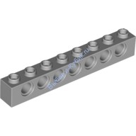 Деталь Лего Техник Кубик 1 х 8 С Отверстиями Цвет Светло-Серый