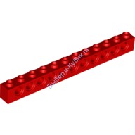 Деталь Лего Техник Кубик 1 х 12 С Отверстиями Цвет Красный
