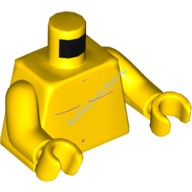 Деталь Лего Голый Торс С Темно-Оранжевыми Линиями Тела И Рисунком Пупка Цвет Желтый