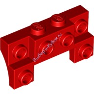 Деталь Лего Кубик Модифицированный 2 х 4 1 х 4 С 2 С Углубленными Штырьками Цвет Красный