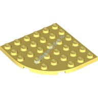 Деталь Лего Пластина Круглая Угол 6 х 6 Цвет Ярко-Светло-Желтый