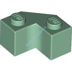 Деталь Лего Кубик Модифицированный Угловой 2 х 2 Цвет Песочно-Зеленый