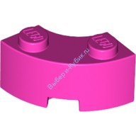 Деталь Лего Кубик Круглый Угол 2 х 2 С Усиленным Нижним Креплением Цвет Темно-Розовый