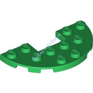 Деталь Лего Пластина Полукруг 3 х 6 С 1 х 2 Вырезом Цвет Зеленый