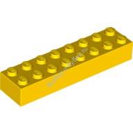 Деталь Лего Кубик 2 х 8 Цвет Желтый