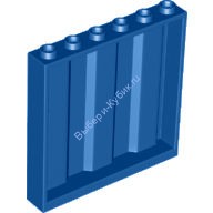 Деталь Лего Панель 1 х 6 х 5 Гофрированная Цвет Синий