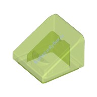 Деталь Лего Скос 1 х 1 х 2/3 Цвет Прозрачно-Ярко-Зеленый