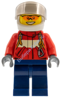 Минифигурка Лего Сити -  Мужчина - пожарный пилот