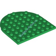 Деталь Лего Пластина Полукруг 8 х 8 Цвет Зеленый