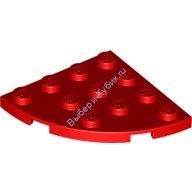 Деталь Лего Пластина Круглая Угол 4 х 4 Цвет Красный
