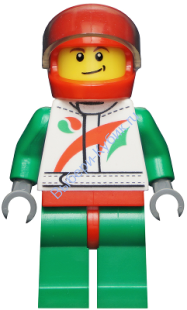 Минифигурка Лего Сити - Водитель гоночного автомобиля cty0389