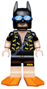 Минифигурка Лего - Бэтмен на каникулах, Фильм LEGO о Бэтмене, серия 1 (только минифигурка без подставки и аксессуаров) coltlbm05