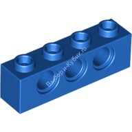 Деталь Лего Техник Кубик 1 х 4 С Отверстиями Цвет Синий