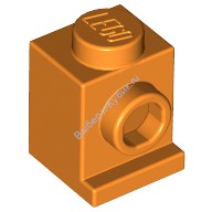 Деталь Лего Кубик Модифицированный 1 х 1 С Потайным Штырьком Цвет Оранжевый