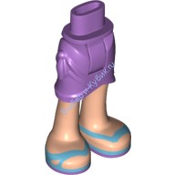 Деталь Лего Мини Долл Ноги С Рисунком Цвет Умеренно-Лавандовый