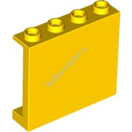 Деталь Лего Панель 1 х 4 х 3 С Боковыми Усилителями - Полые Штырьки Цвет Желтый