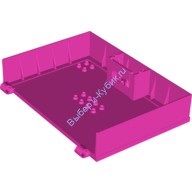Деталь Лего Половина Обложки Книги С Отделением Для Замка 16 x 12 x 2 2/3 Цвет Темно-Розовый