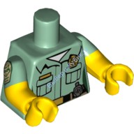 Деталь Лего Торс С Рисунком Цвет Песочно-Зеленый