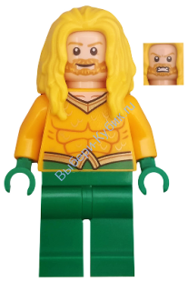 Минифигурка Лего Супер Хиро -  Aquaman - Yellow Long Hair  sh557