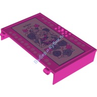 Деталь Лего Половина Обложки Книги С Отделением Для Замка И Рисунком 16 x 12 x 2 2/3 Цвет Темно-Розовый