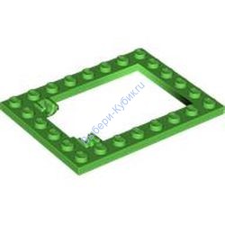 Деталь Лего Пластина 6 х 8 Рамка Для Горизонтальной Двери Цвет Ярко-Зеленый