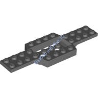 Деталь Лего База Т/С 4 х 12 х 3/4 С 4 х 2 Выдавленным Центром 4 х 2 С Гладким Низом Цвет Темно-Серый