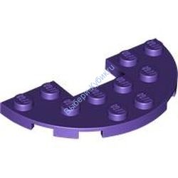 Деталь Лего Пластина Полукруг 3 х 6 С 1 х 2 Вырезом Цвет Темно-Фиолетовый