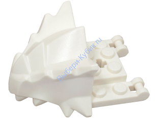 Деталь Лего Челюсть В Виде Головы Белого Дракона (Ниндзяго) С Шипами Цвет Белый