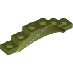 Деталь Лего Автомобильное Крыло 1 1/2 х 6 х 1 С Аркой Цвет Оливковый Зеленый