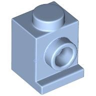 Деталь Лего Кубик Модифицированный 1 х 1 С Потайным Штырьком Цвет Ярко-Светло-Голубой