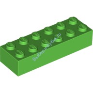 Деталь Лего Кубик 2 х 6 Цвет Ярко-Зеленый