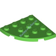 Деталь Лего Пластина Круглая Угол 4 х 4 Цвет Ярко-Зеленый